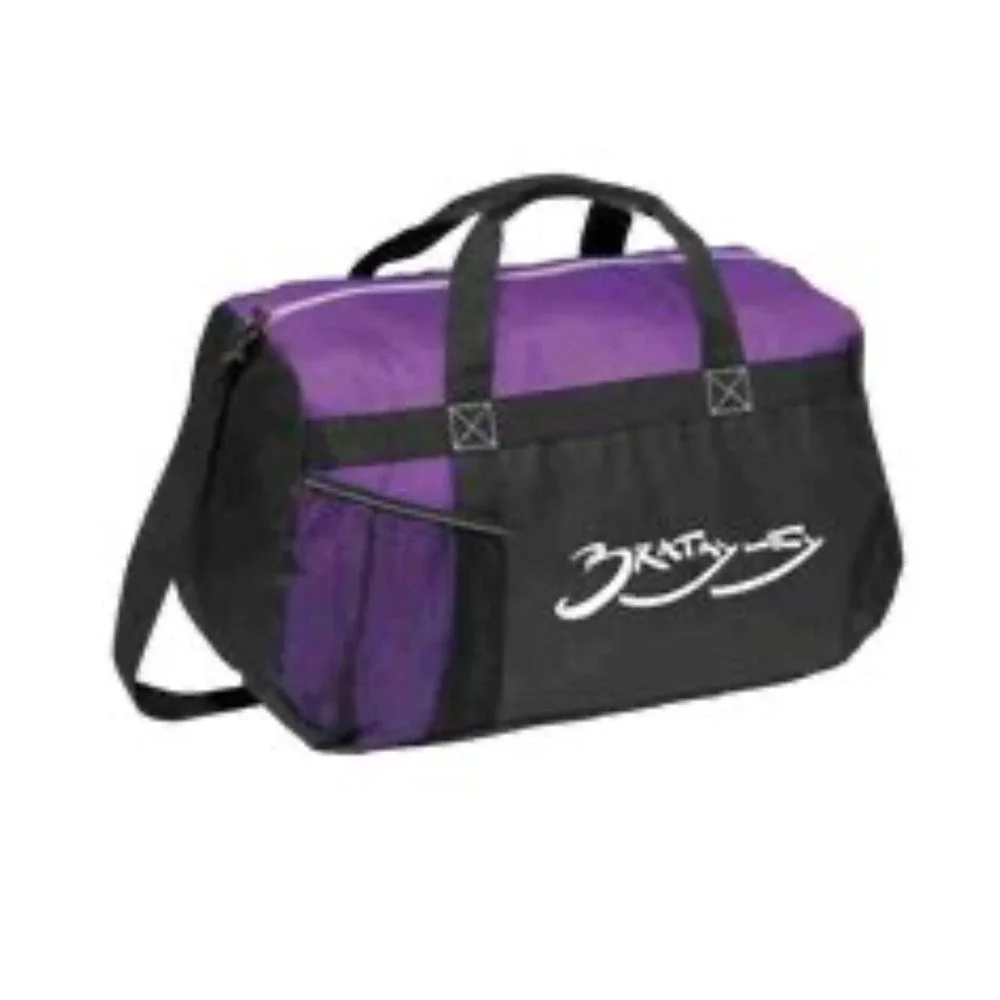 Bratayley Duffle Bag Gymnastics Dance Travel Luggage Unisex OS Purple Black